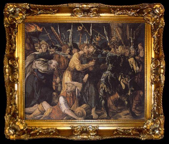framed  Hans Holbein Christian arrest, ta009-2